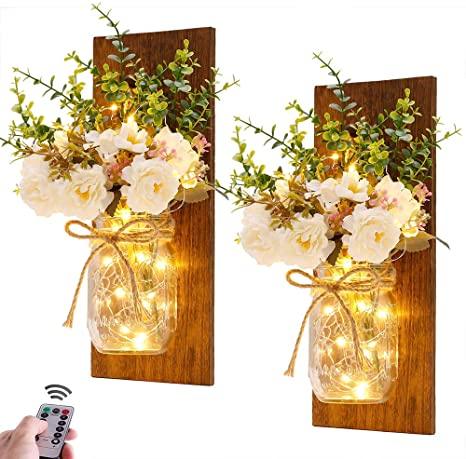 2 Pack Rustic  Jar Fairy Strip Lights