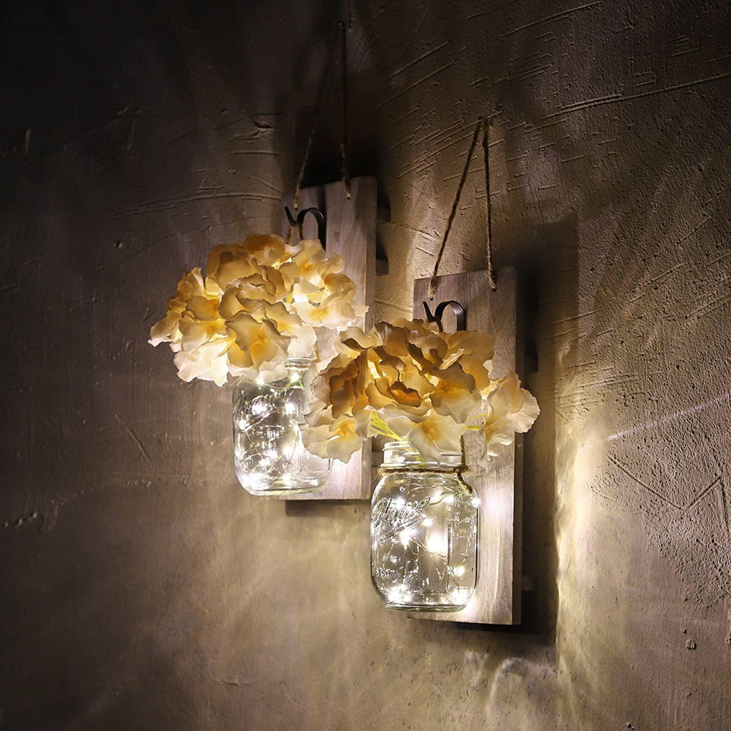 2 Pack Rustic  Jar Fairy Strip Lights