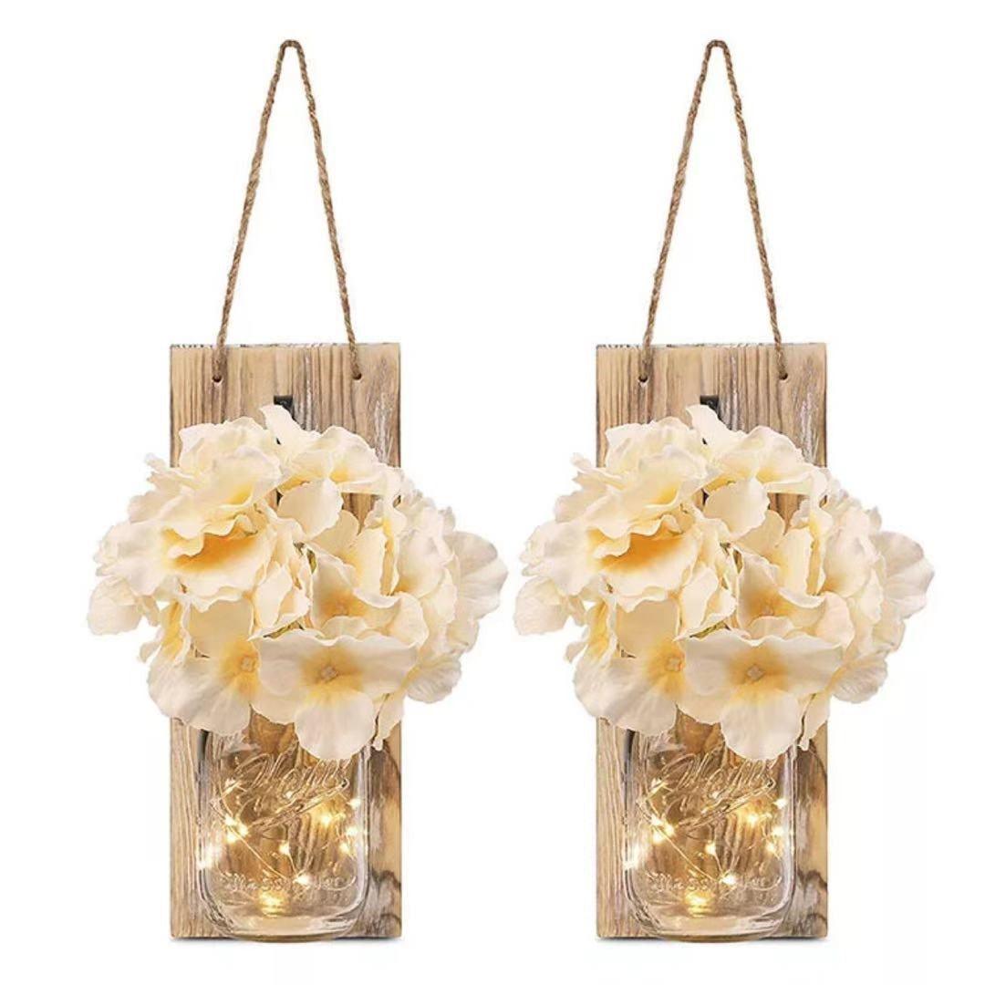 2 Pack Rustic  Jar Fairy Strip Lights