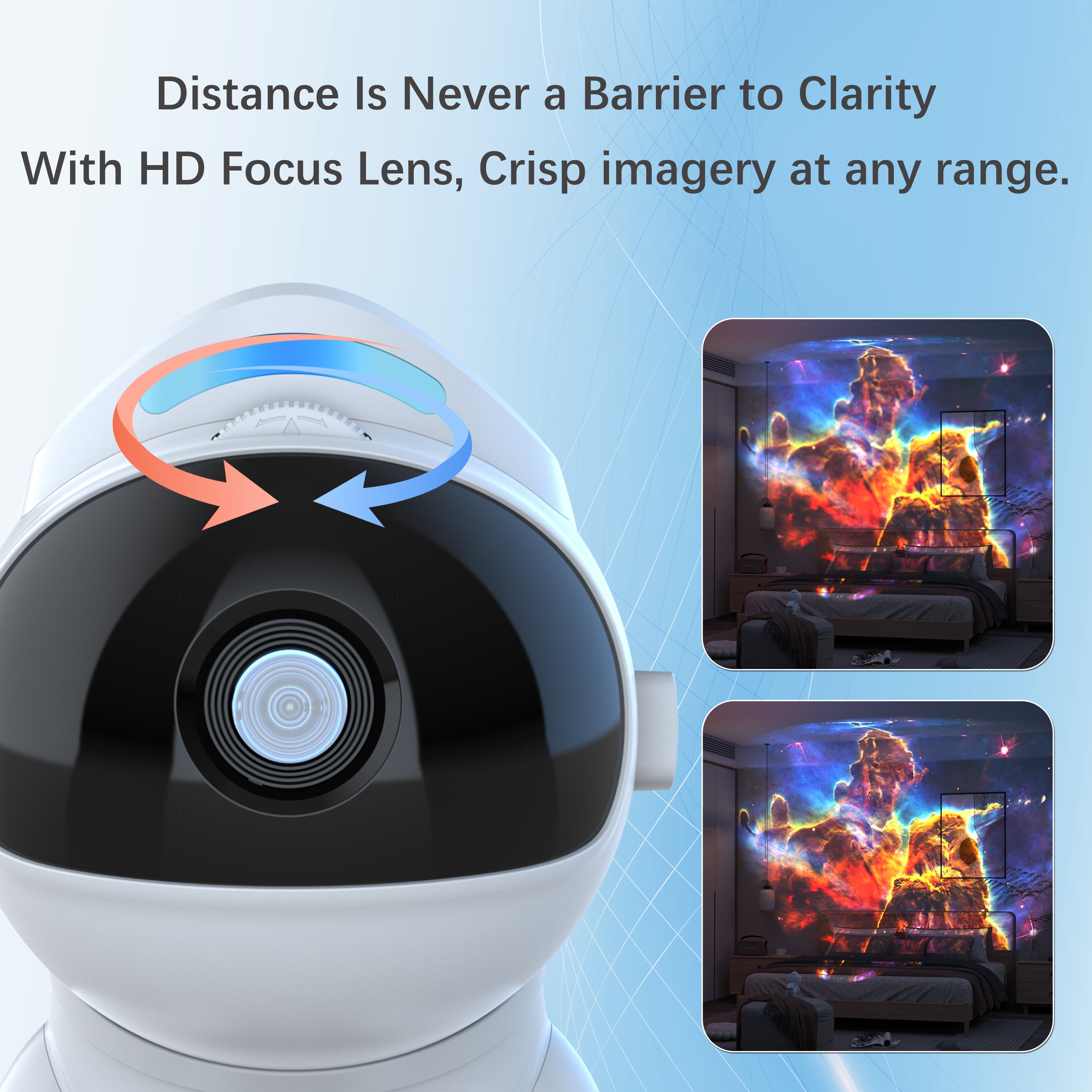 Projector for Bedroom,Space Dog Projector with Bluetooth Speaker