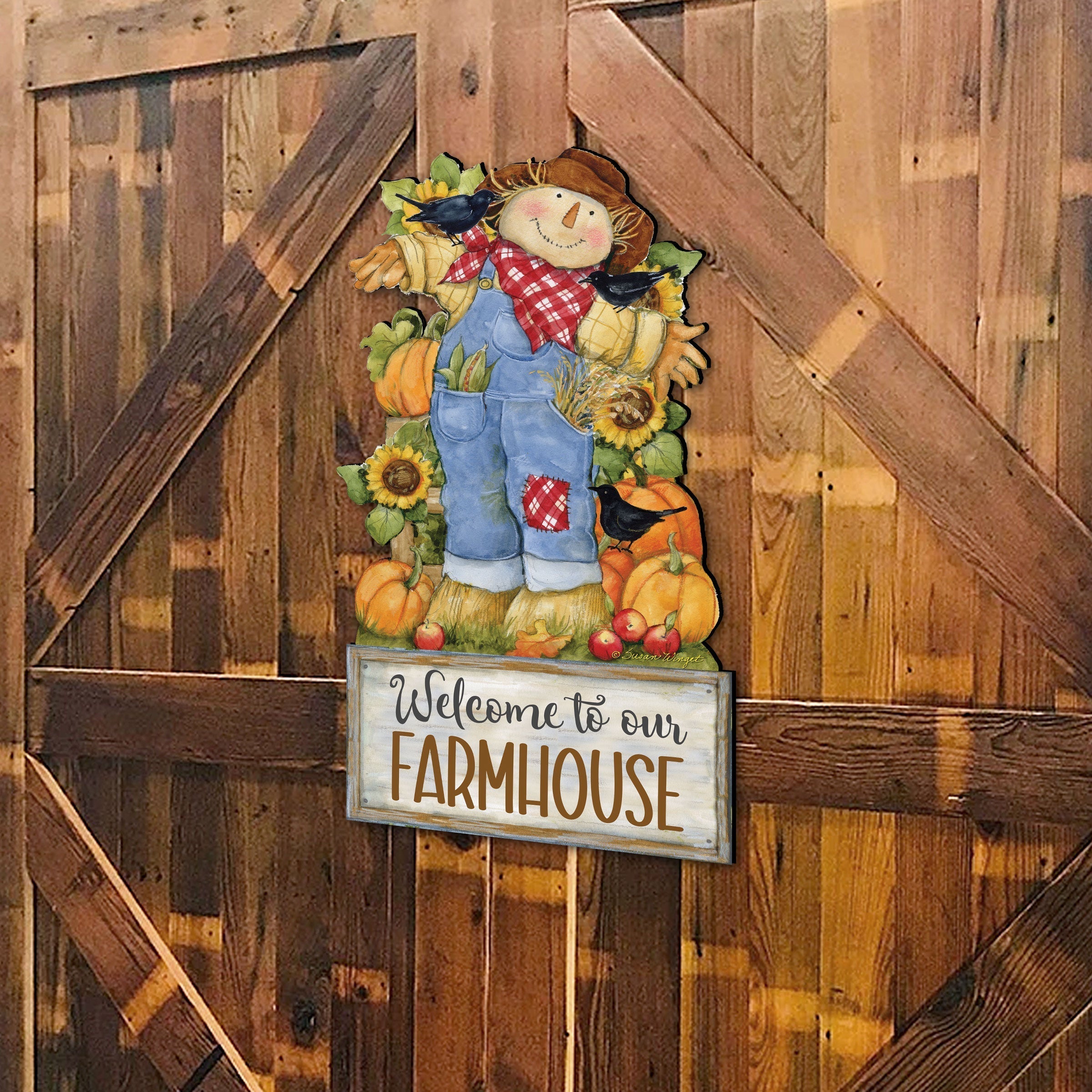 Farmhouse Door Hanger Fall Decoration