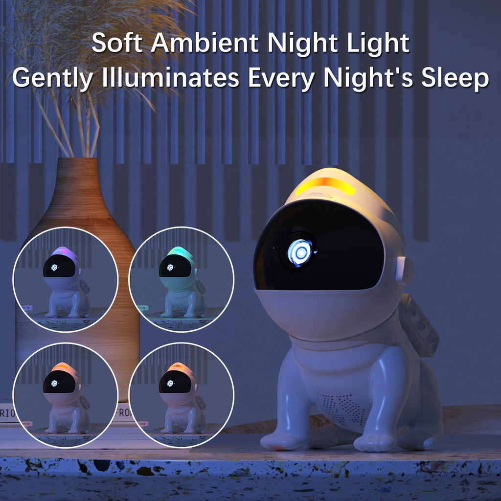 Projector for Bedroom,Space Dog Projector with Bluetooth Speaker
