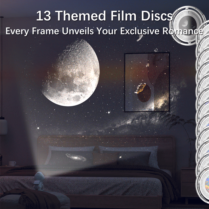 Projector for Bedroom,Space Dog Projector with Bluetooth Speaker