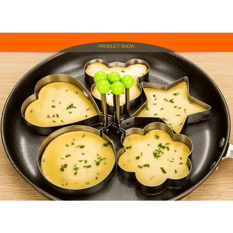 5Pcs Stainless Steel Fried Egg Mold Pancake Mold
