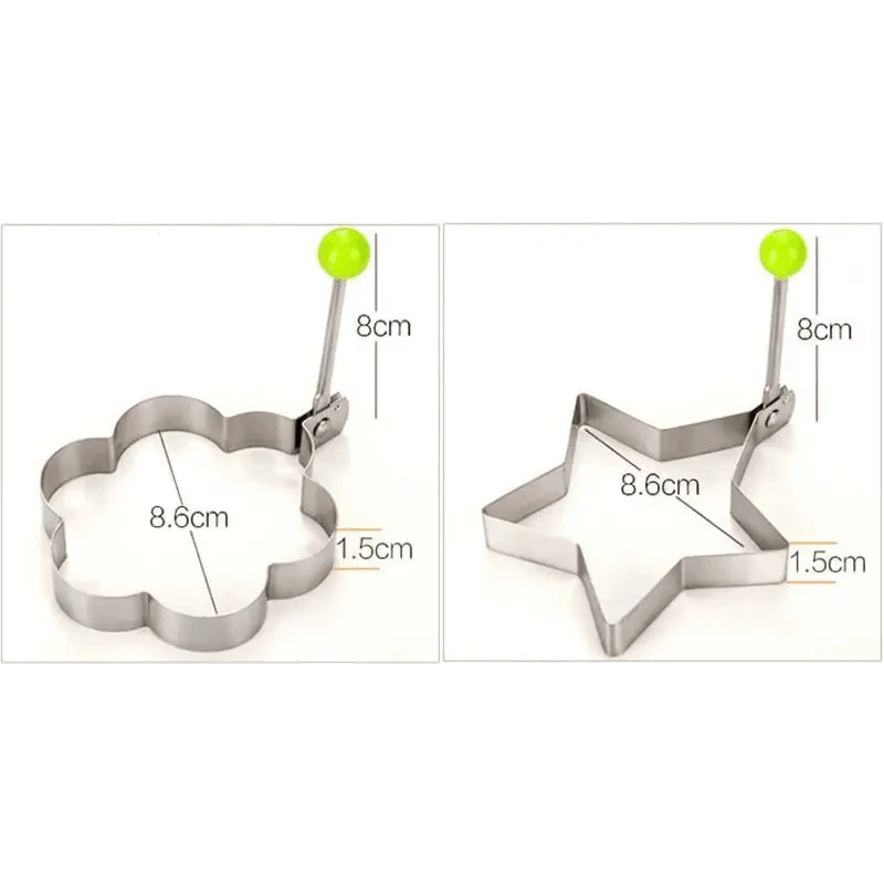 5Pcs Stainless Steel Fried Egg Mold Pancake Mold