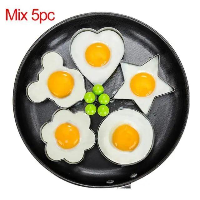 5Pcs Stainless Steel Fried Egg Mold Pancake Mold