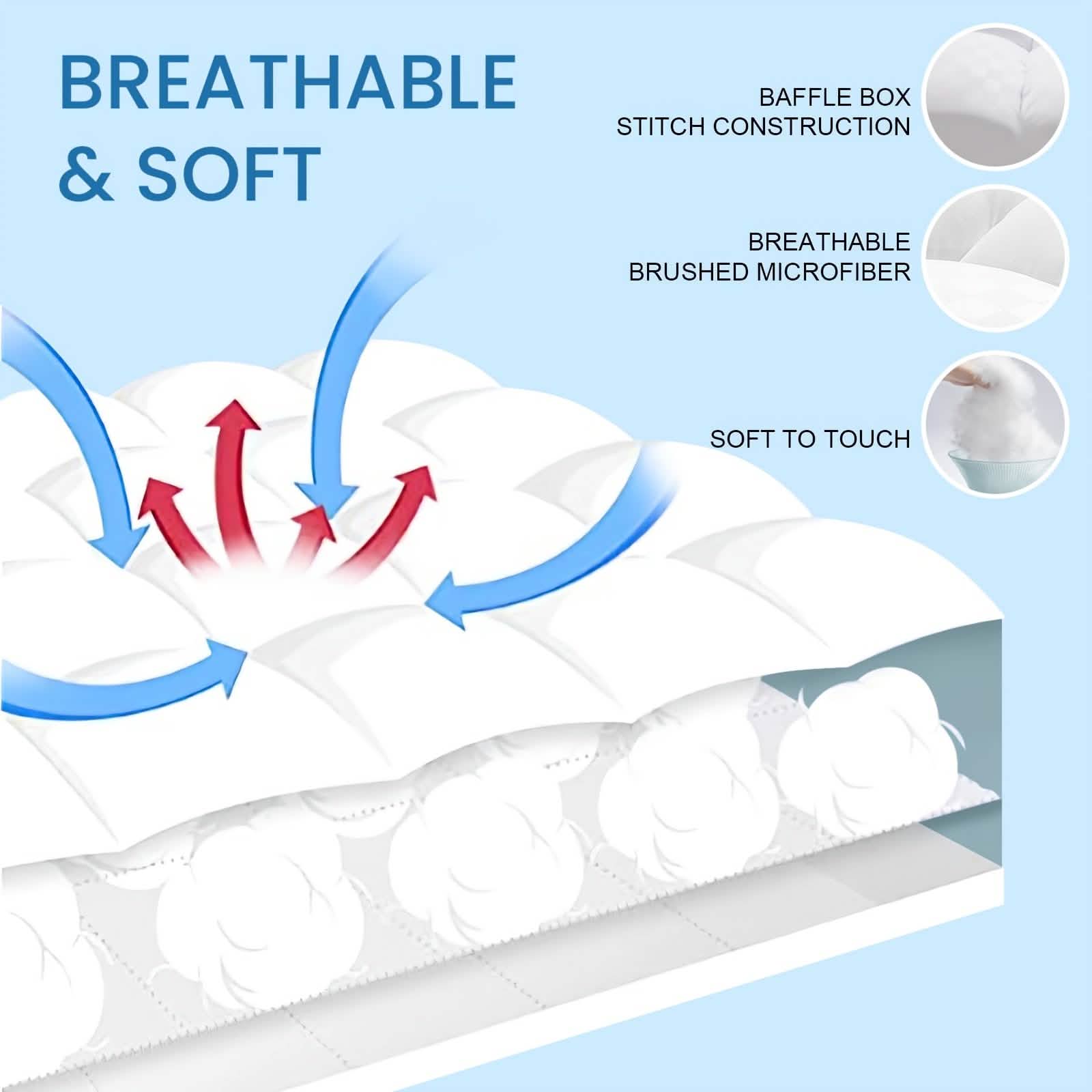 Extra Thick Mattress Topper – Soft, Cooling & Breathable