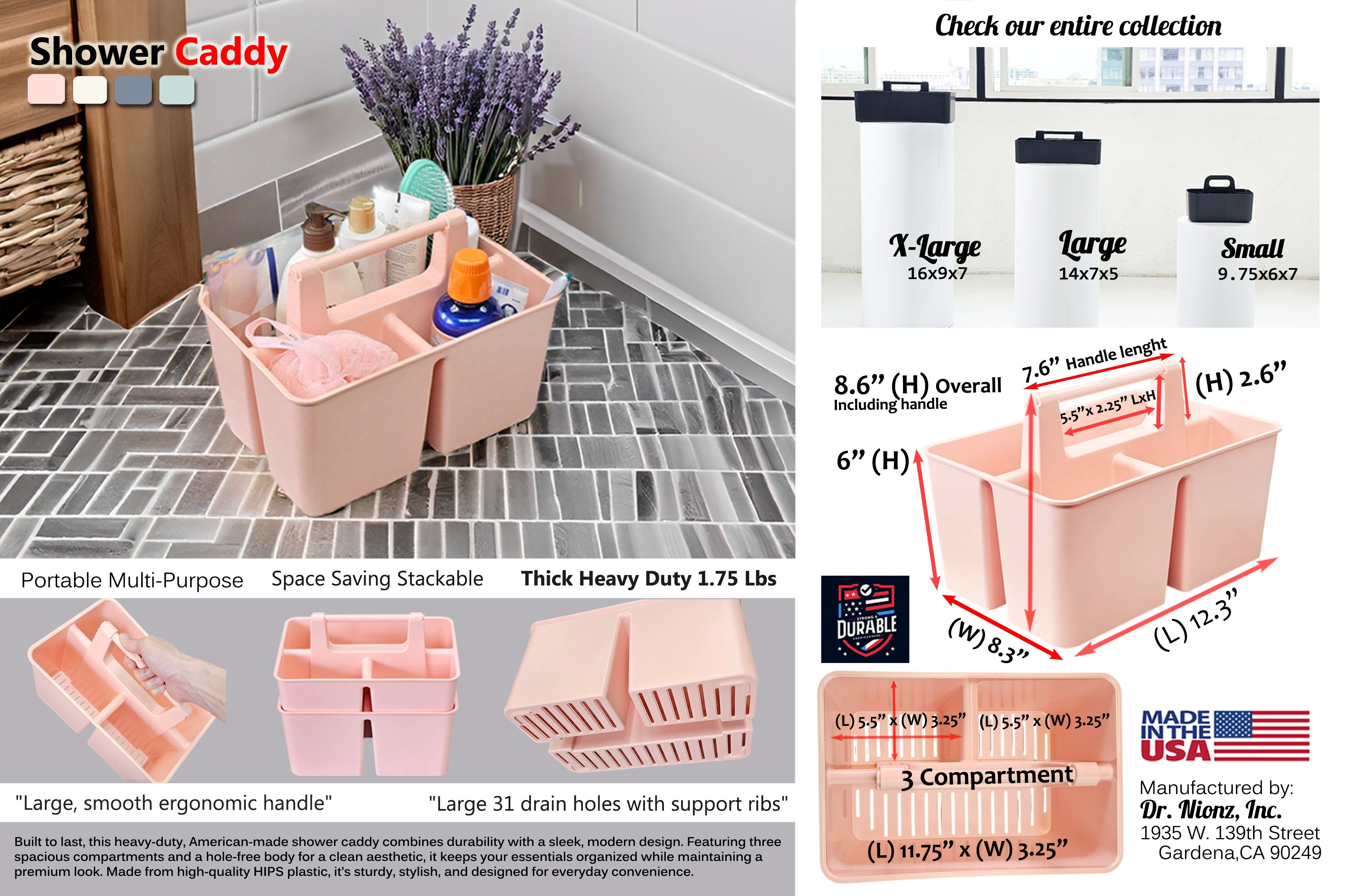 Enjoy Organizer-Shower Caddy Organizer with Handle