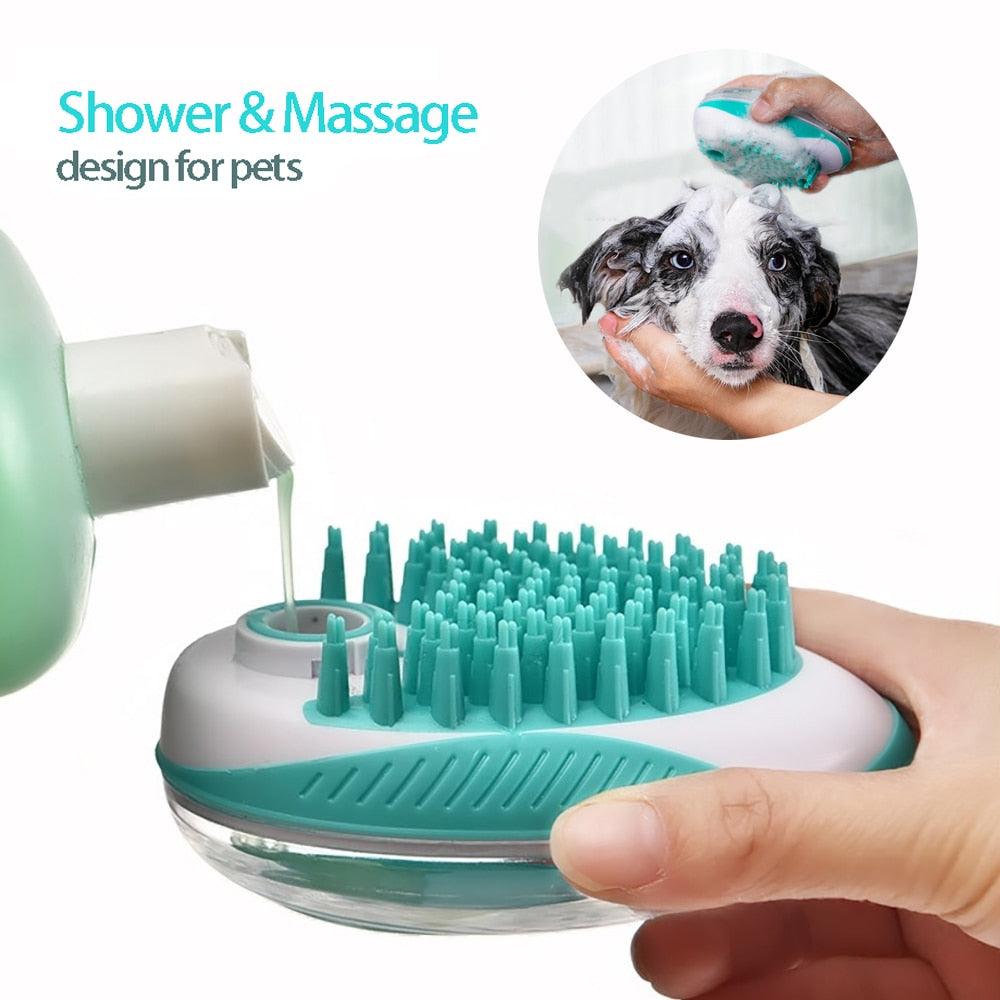 Pet Dog Cat Bath Brush 2-in-1 Pet  Massage Comb