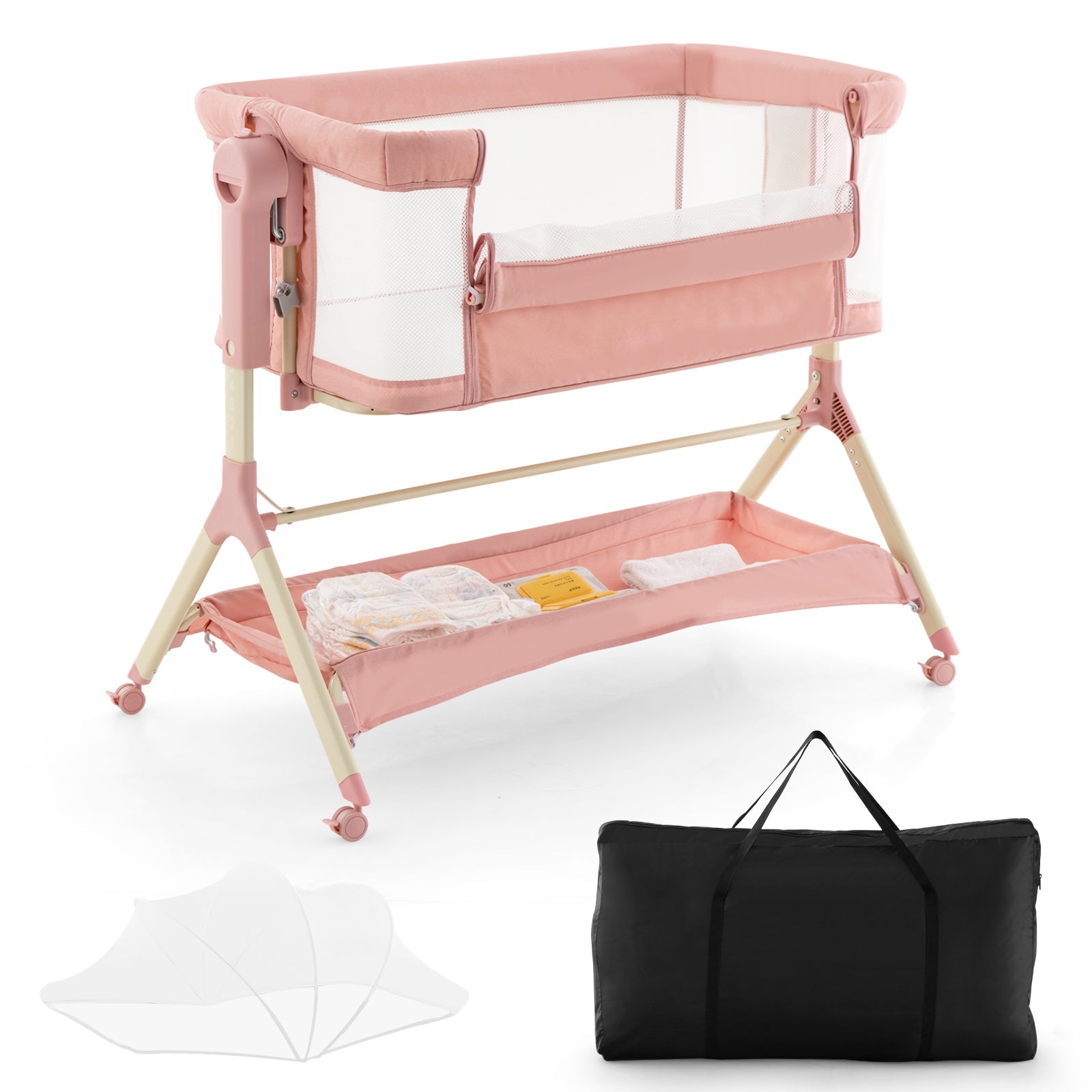 Height Adjustable Bedside Sleeper w