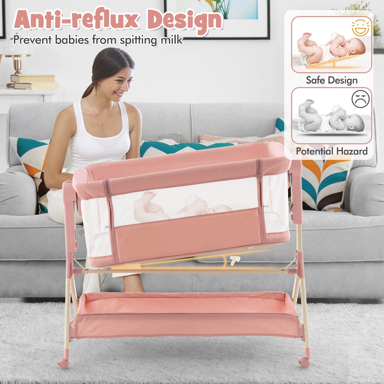 Height Adjustable Bedside Sleeper w