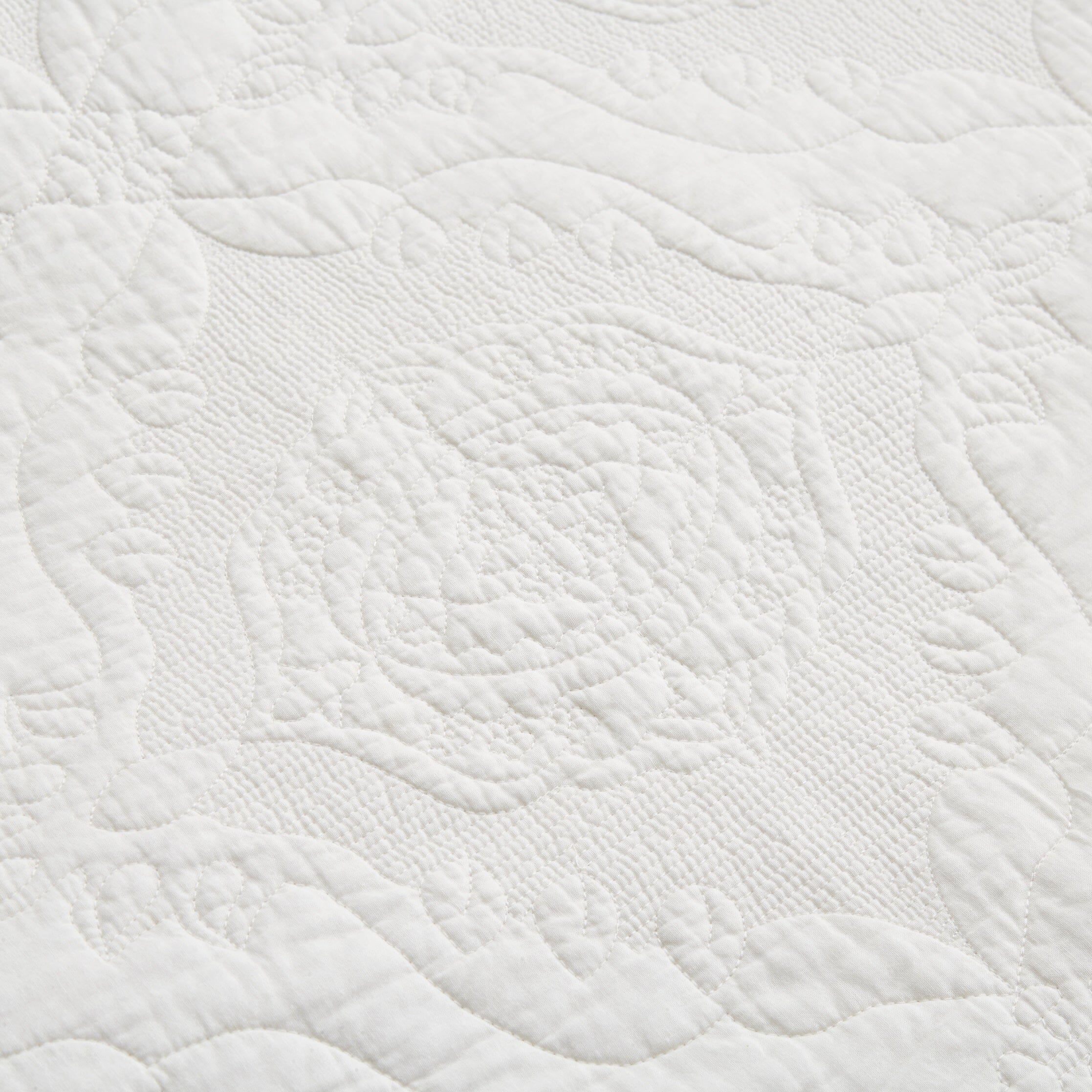 Tache Vanilla Cream Ivory Paisley  Cotton Quilt Set