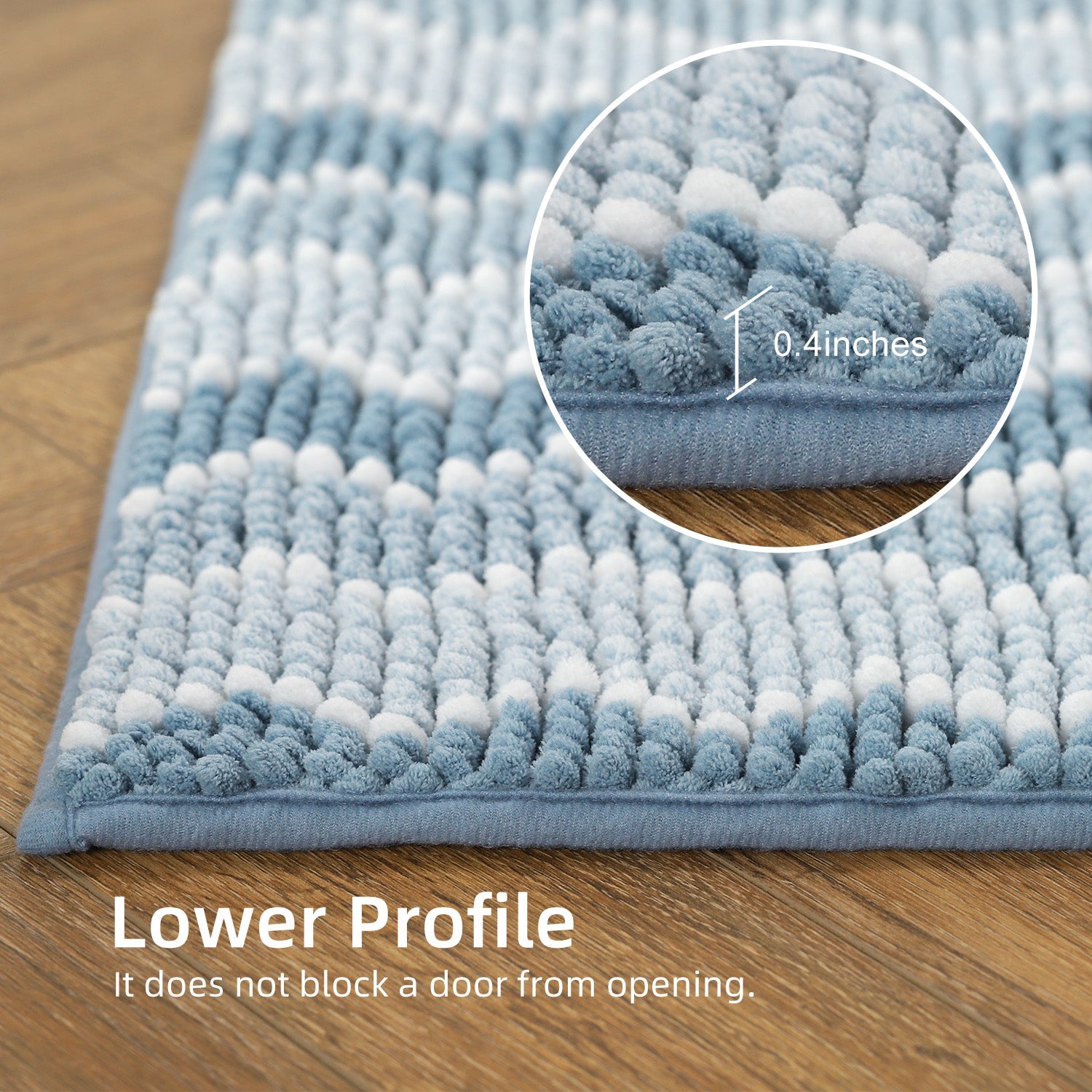 Kasentex Soft Absorbent Durable Non-Slip Bathroom Rug