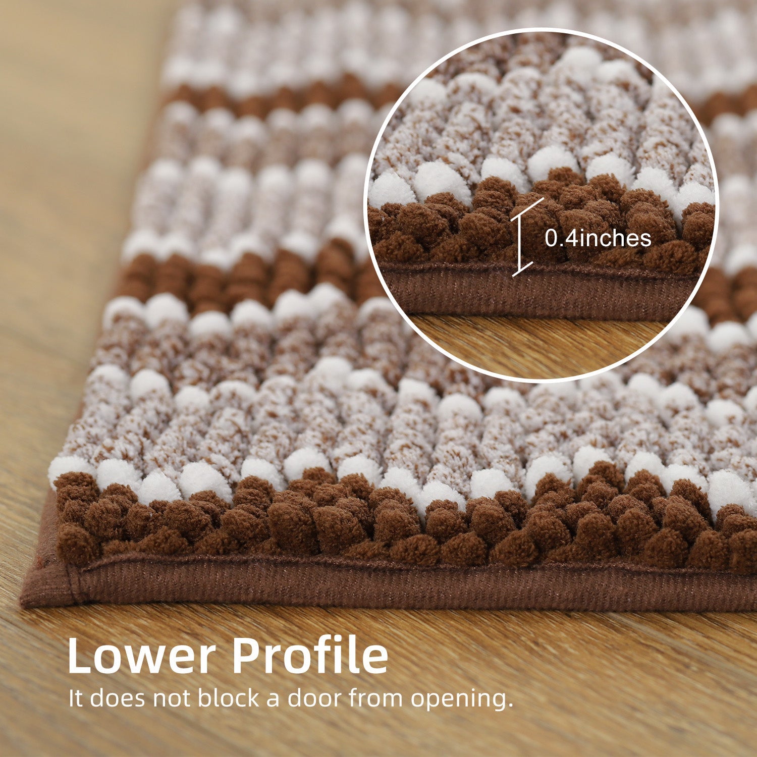 Kasentex Soft Absorbent Durable Non-Slip Bathroom Rug
