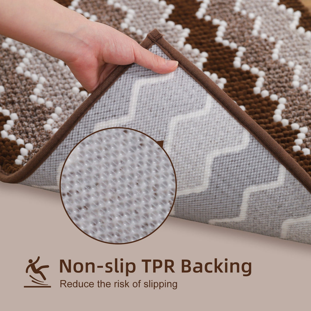 Kasentex Soft Absorbent Durable Non-Slip Bathroom Rug