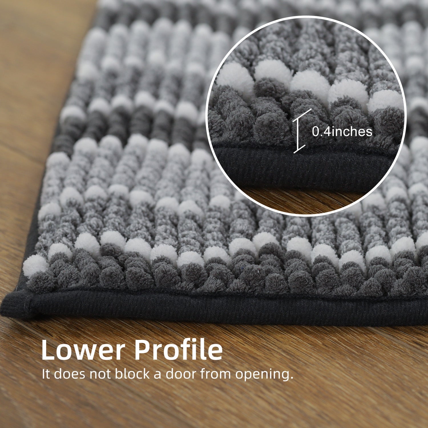 Kasentex Soft Absorbent Durable Non-Slip Bathroom Rug