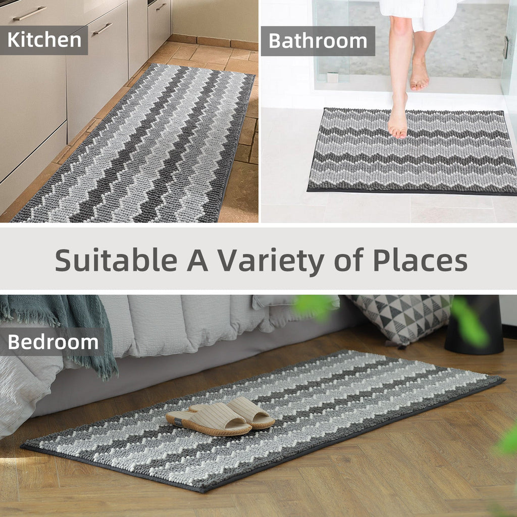 Kasentex Soft Absorbent Durable Non-Slip Bathroom Rug