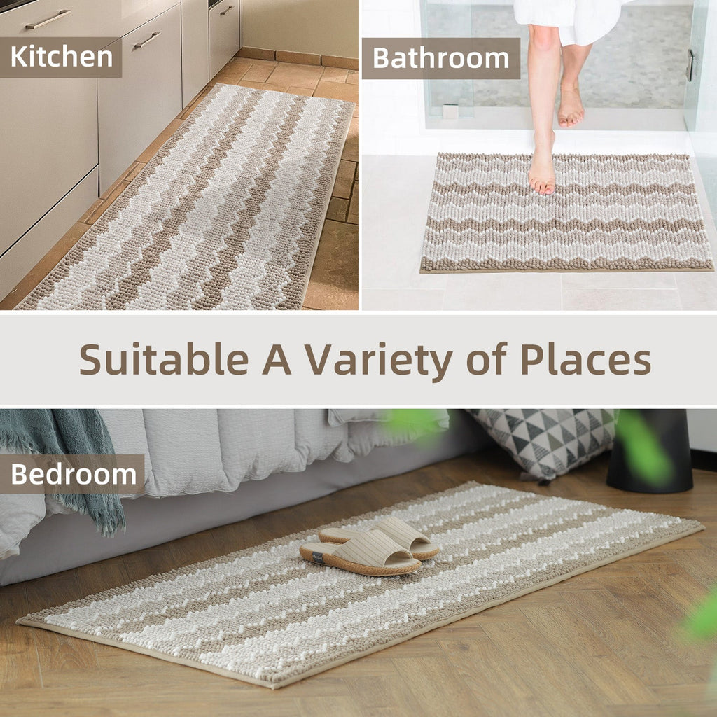 Kasentex Soft Absorbent Durable Non-Slip Bathroom Rug