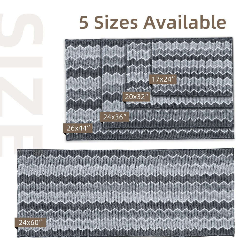Kasentex Soft Absorbent Durable Non-Slip Bathroom Rug