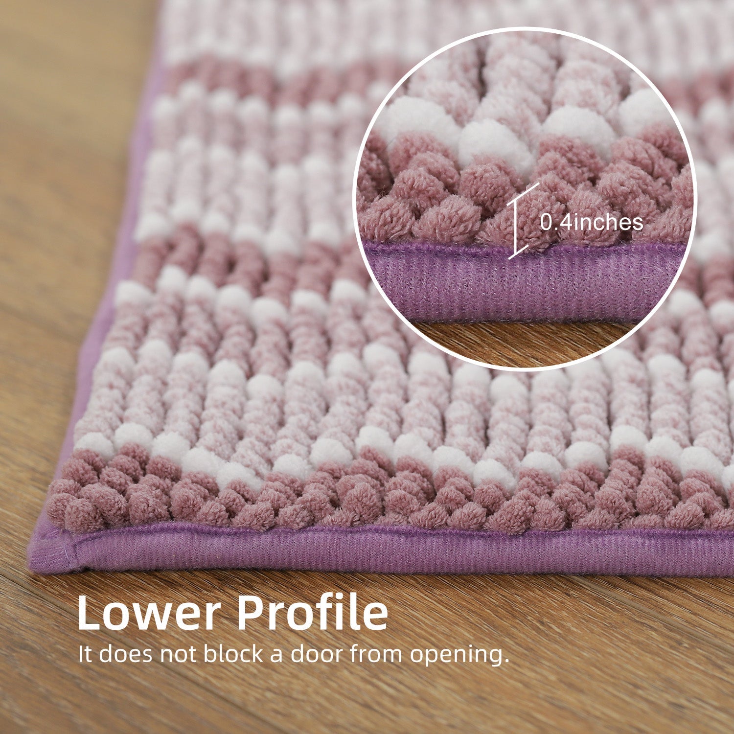Kasentex Soft Absorbent Durable Non-Slip Bathroom Rug