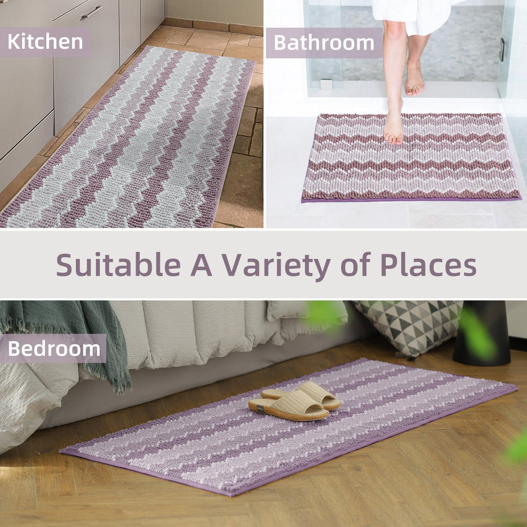 Kasentex Soft Absorbent Durable Non-Slip Bathroom Rug
