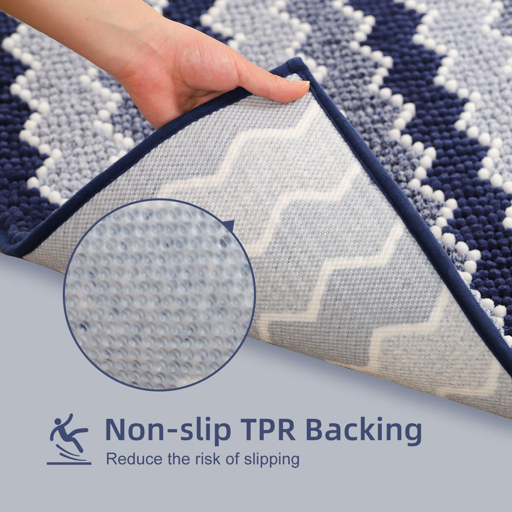 Kasentex Soft Absorbent Durable Non-Slip Bathroom Rug