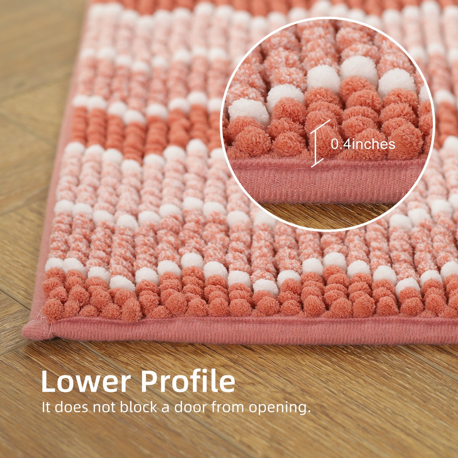 Kasentex Soft Absorbent Durable Non-Slip Bathroom Rug
