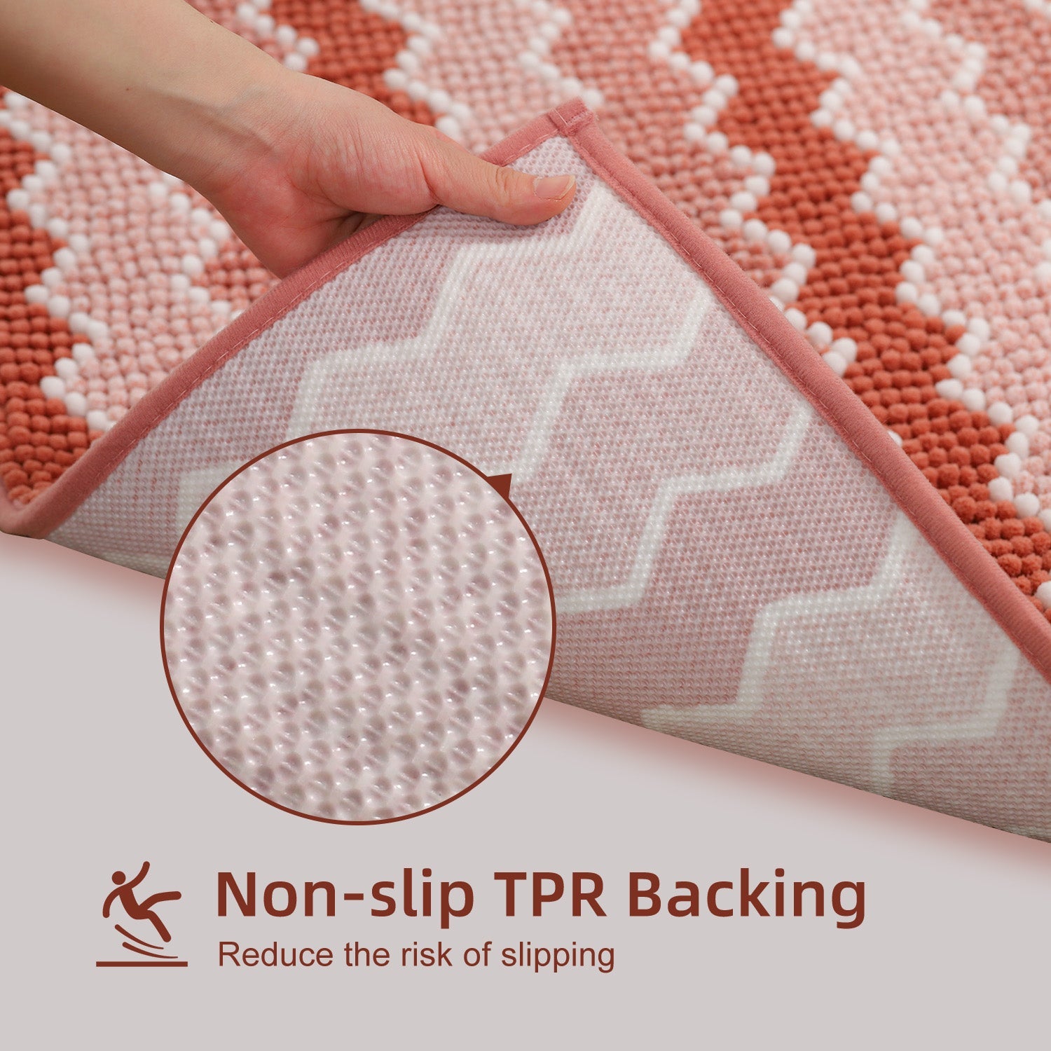 Kasentex Soft Absorbent Durable Non-Slip Bathroom Rug