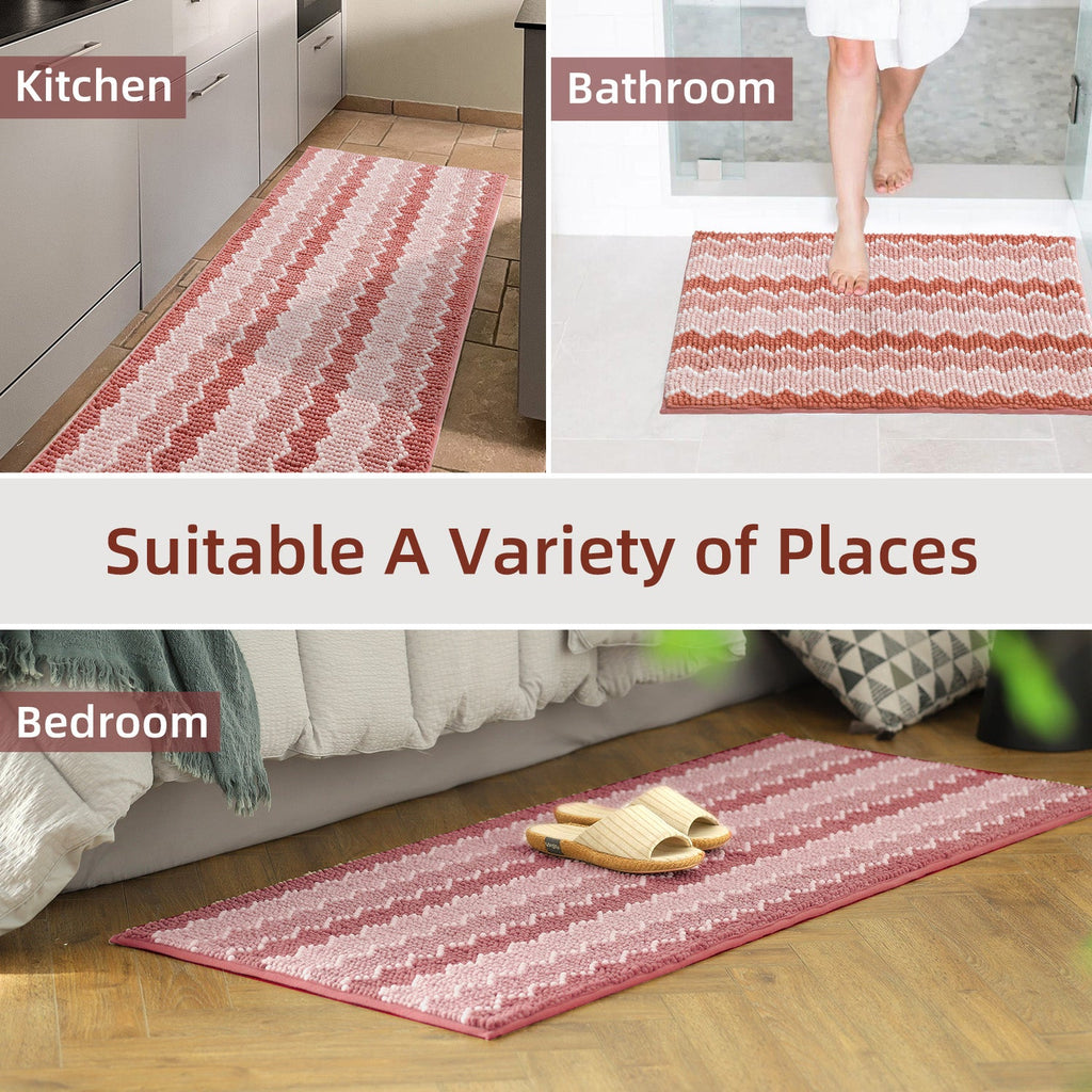 Kasentex Soft Absorbent Durable Non-Slip Bathroom Rug