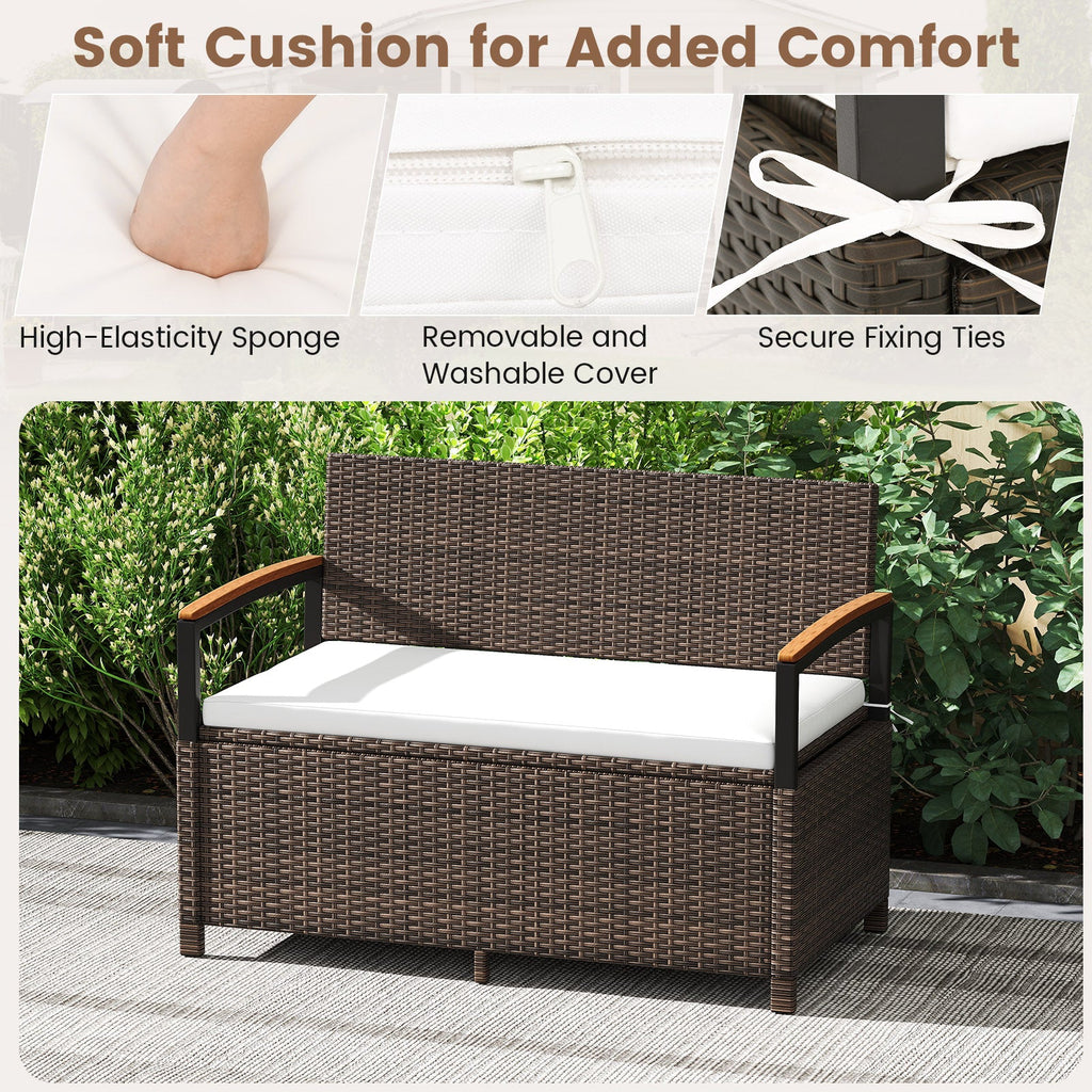 Outdoor Storage Bench Deck Box Patio Furniture