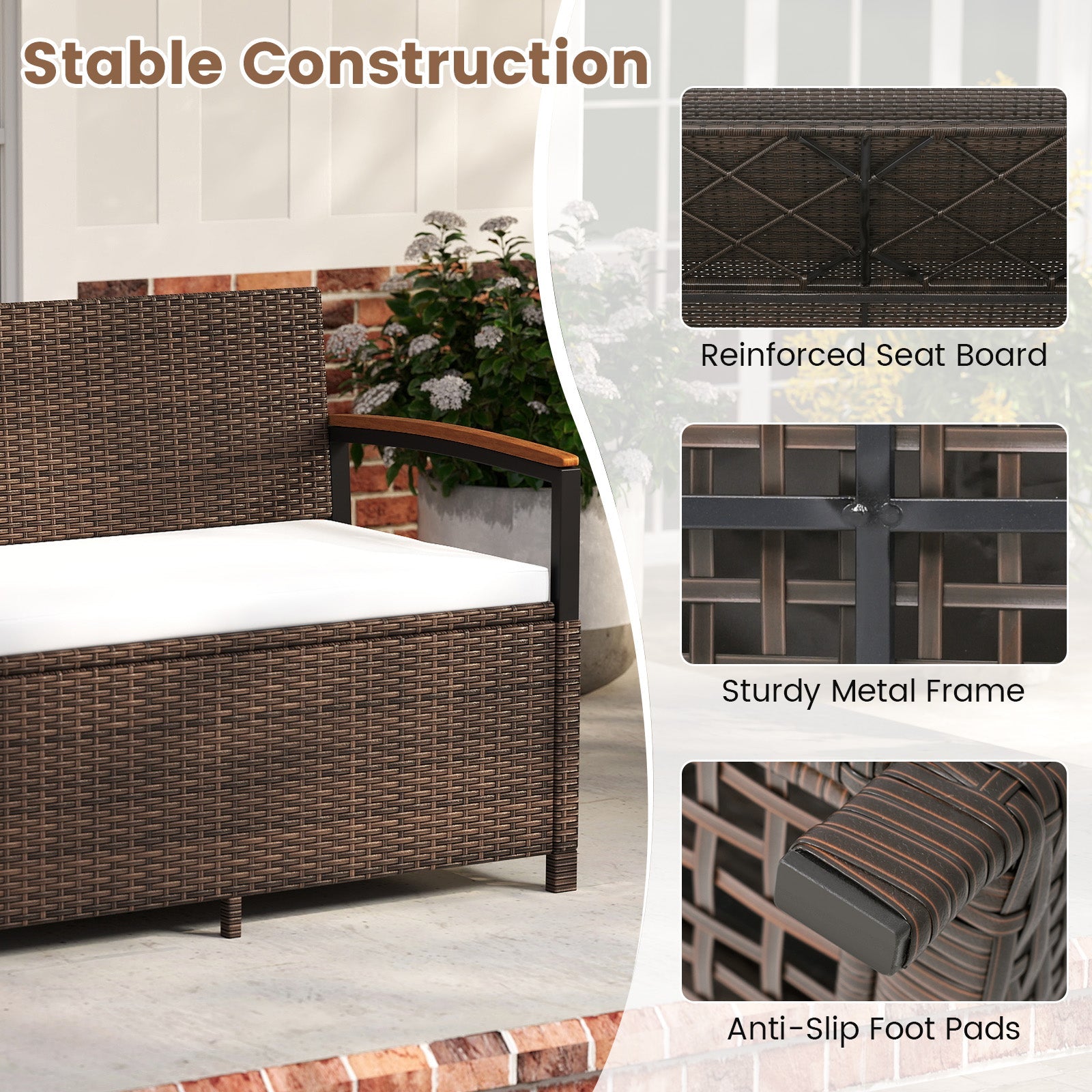 Outdoor Storage Bench Deck Box Patio Furniture