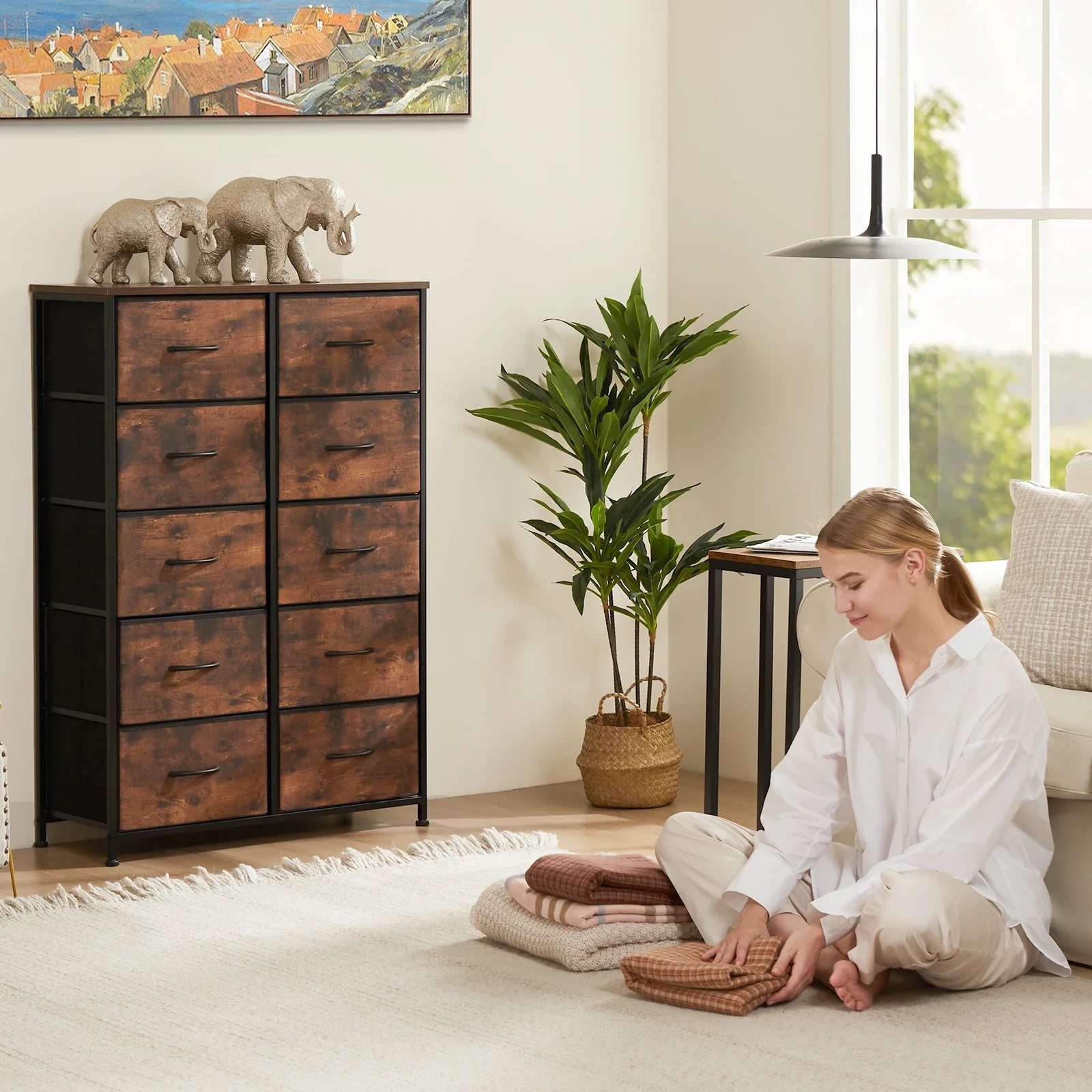 JHK Bedside Table For Bedroom