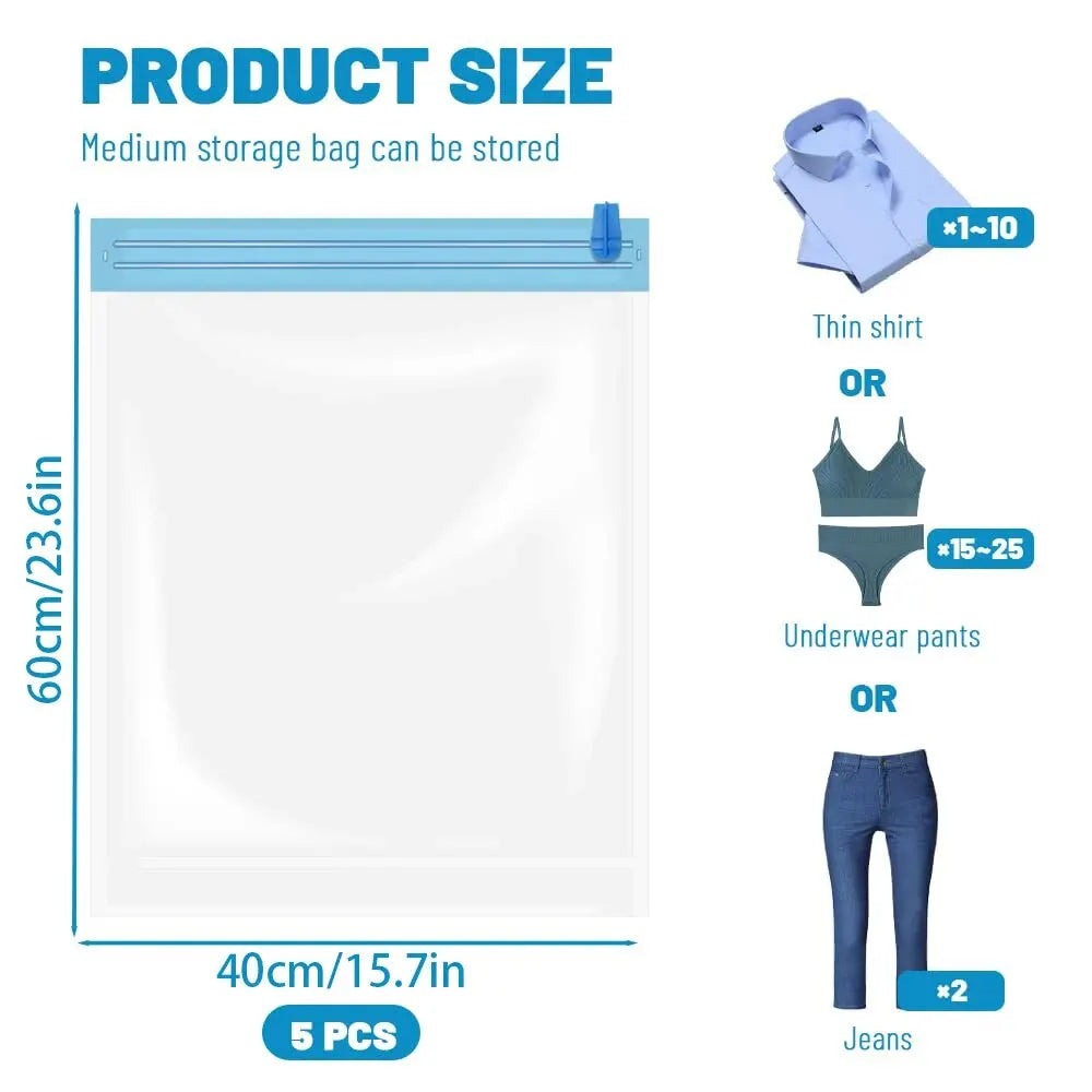 Roll Up Travel Space Saver Storage Bags