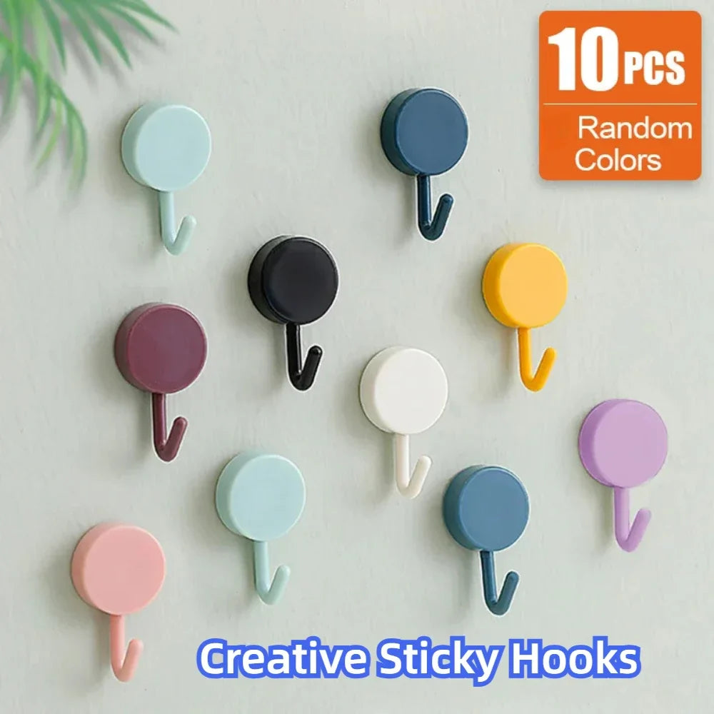 10PCS Self Adhesive Wall Hook Strong Without Drilling