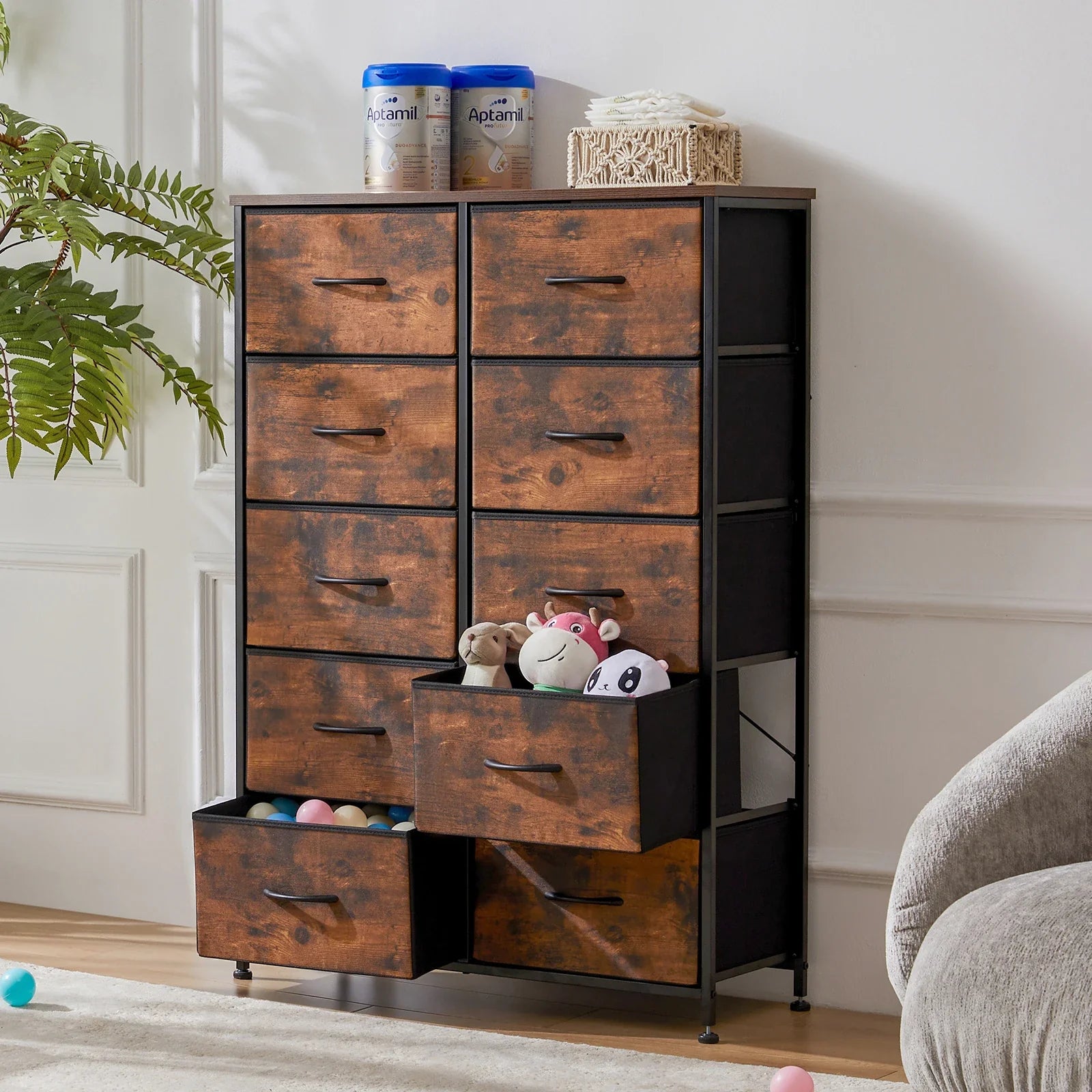 JHK Bedside Table For Bedroom