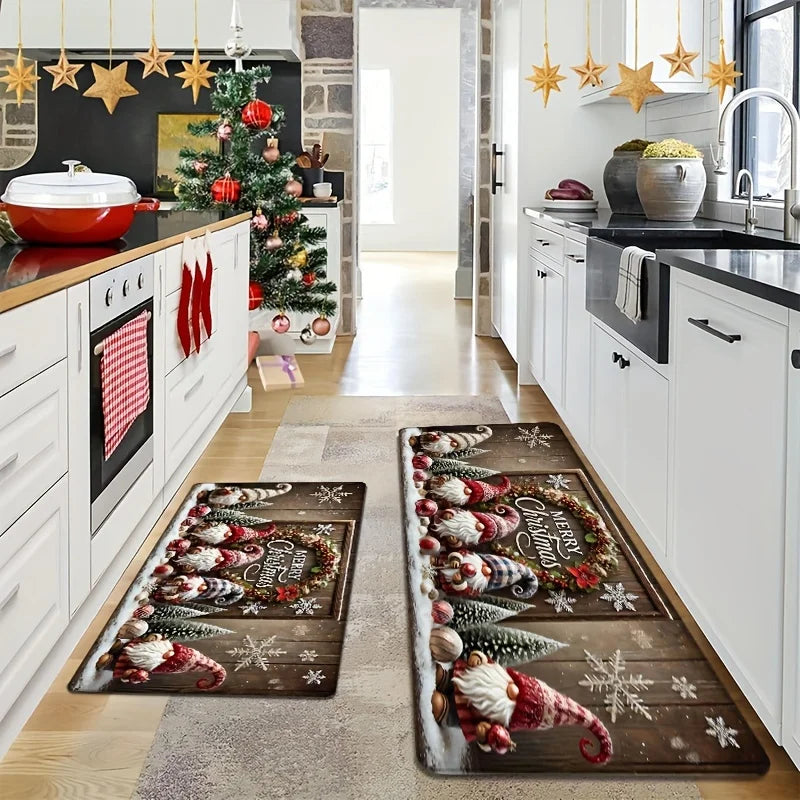 VIKAMA Christmas Carpet Kitchen Rug