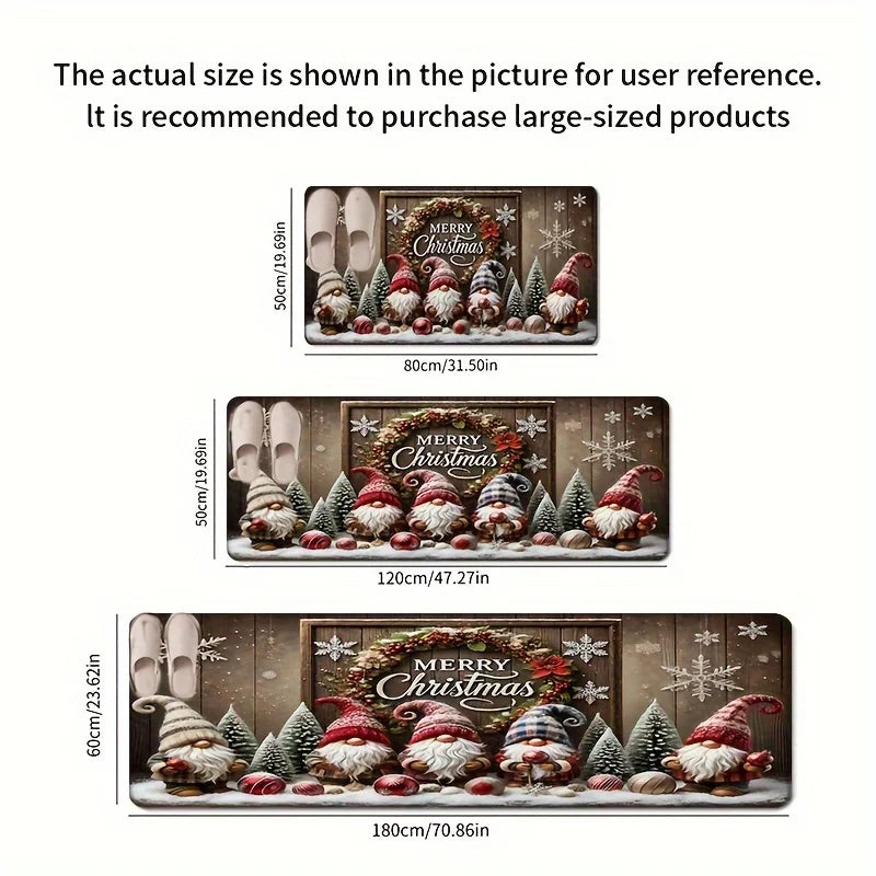 VIKAMA Christmas Carpet Kitchen Rug