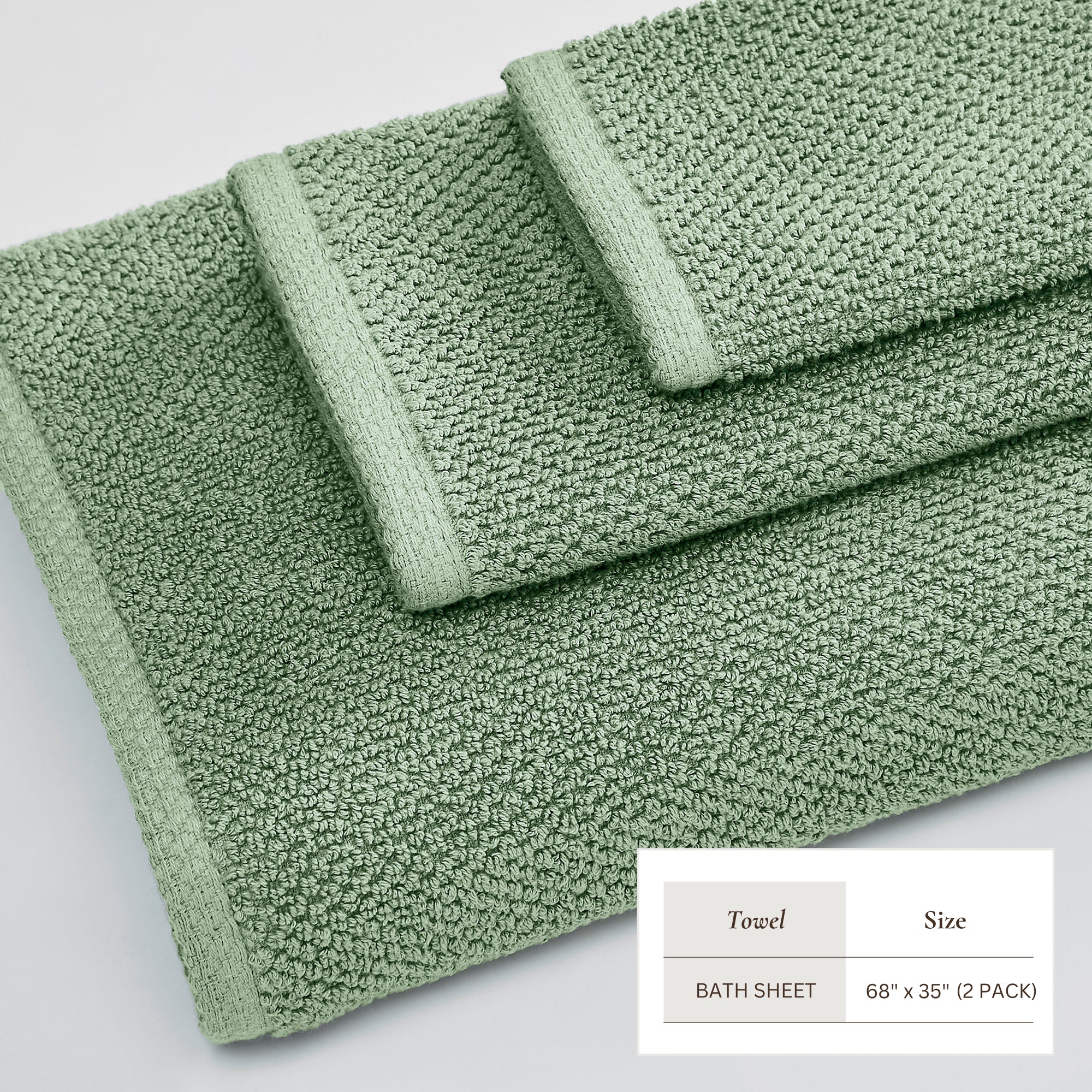 Cotton Textured Bath Towel Set