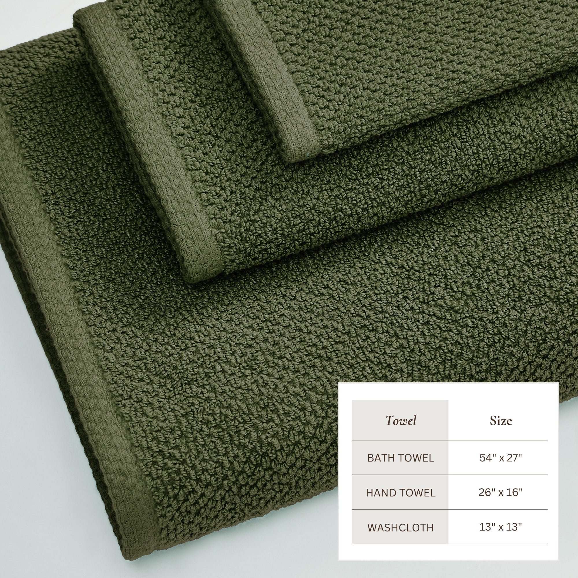 Cotton Textured Bath Towel Set