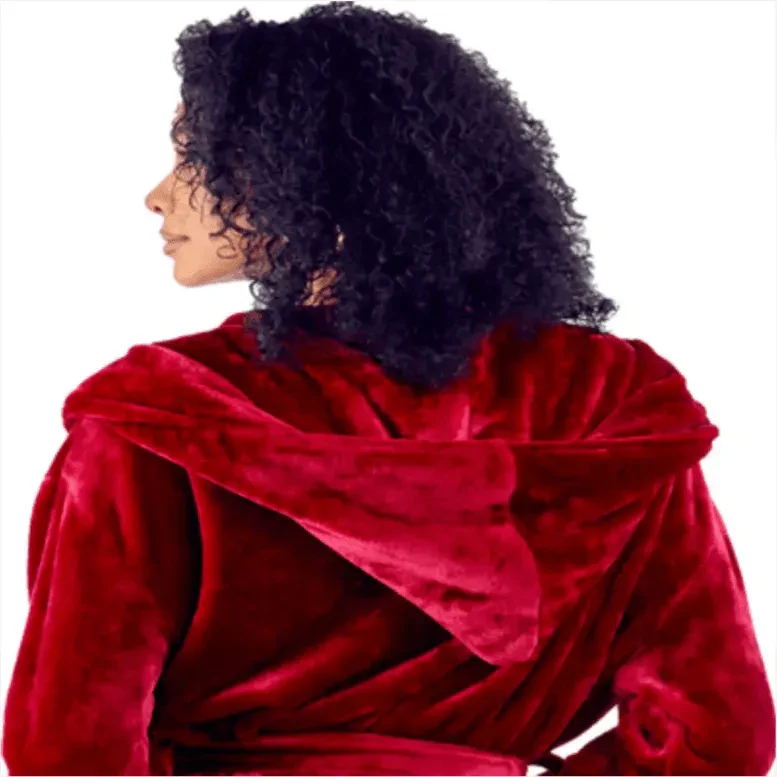 Women’s Plush Hooded Robe - Spa-Worthy Comfort at Home