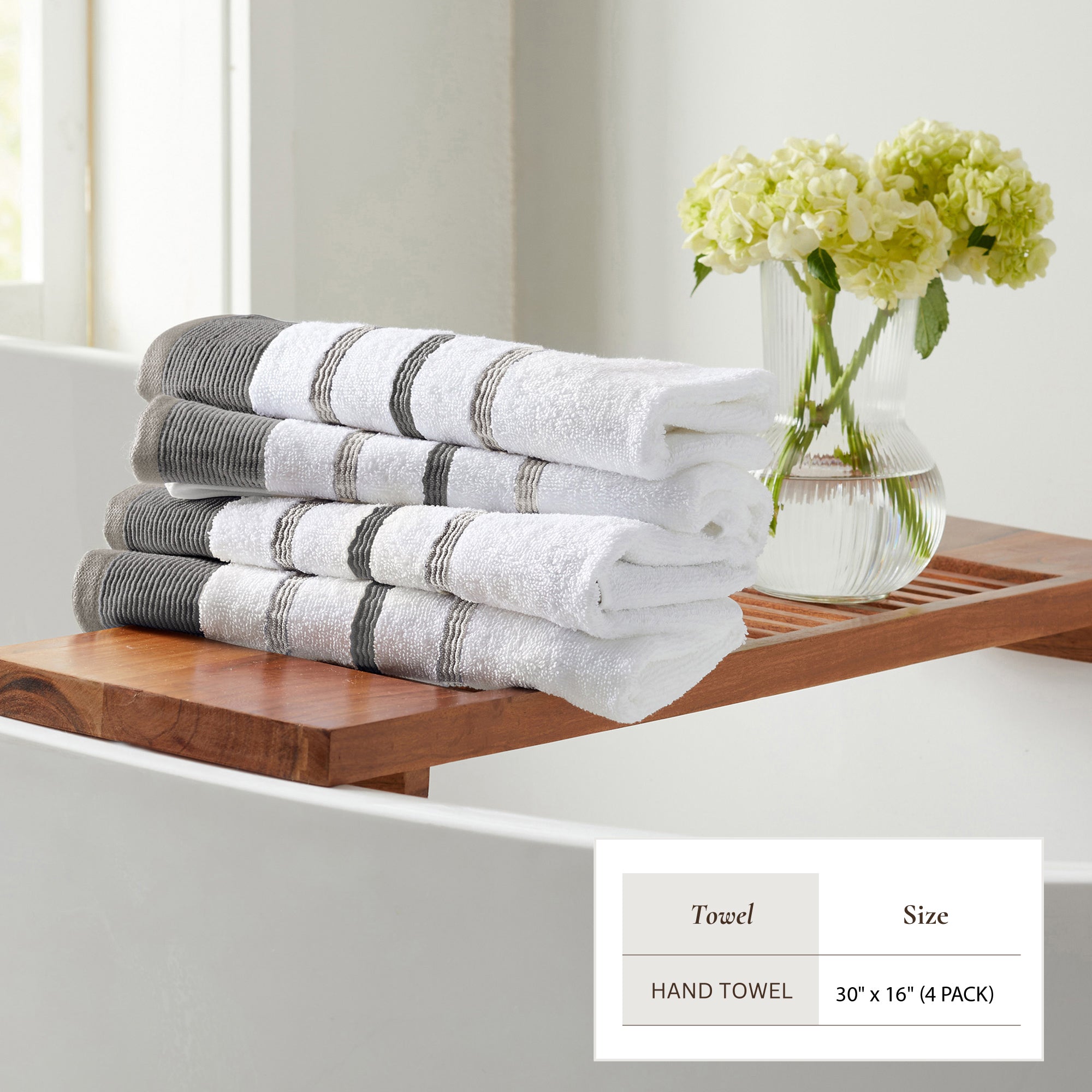 Decorative Cotton Stripe Bath Towel Set