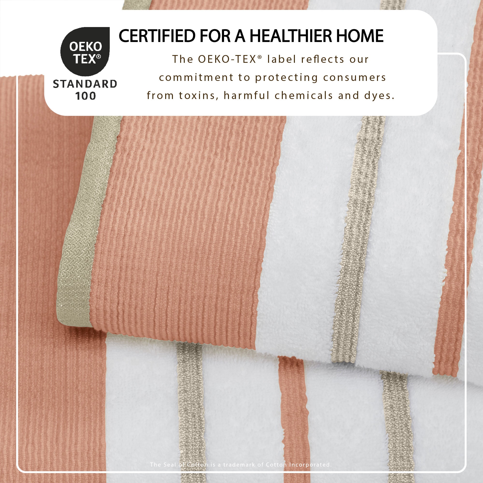 Decorative Cotton Stripe Bath Towel Set