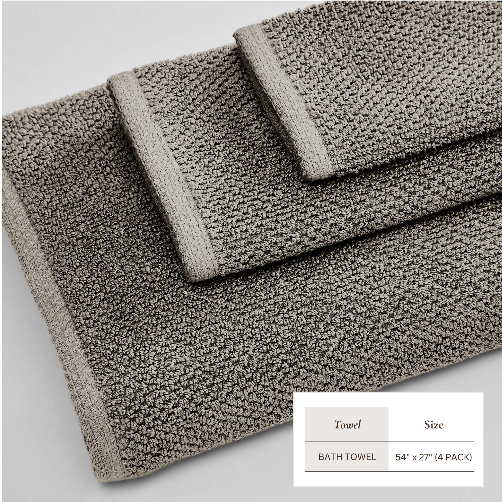 Cotton Textured Bath Towel Set