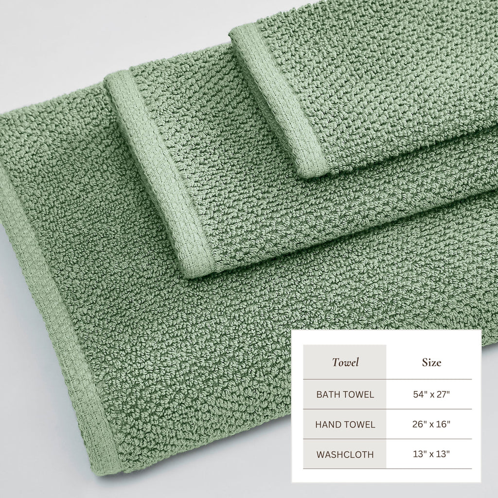 Cotton Textured Bath Towel Set