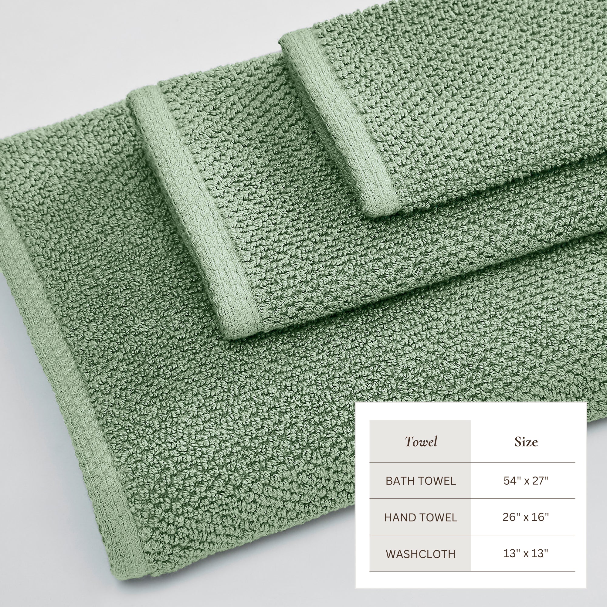 Cotton Textured Bath Towel Set