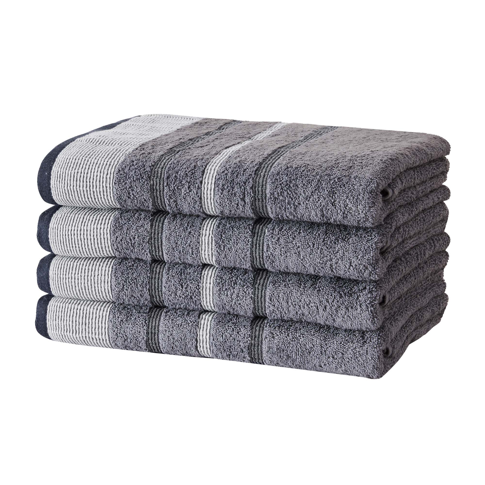 Decorative Cotton Stripe Bath Towel Set