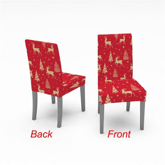 Christmas Chair Cover Stretch Spandex