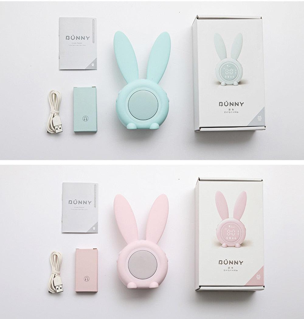 Cute Bunny Ear LED Digital Alarm Clock