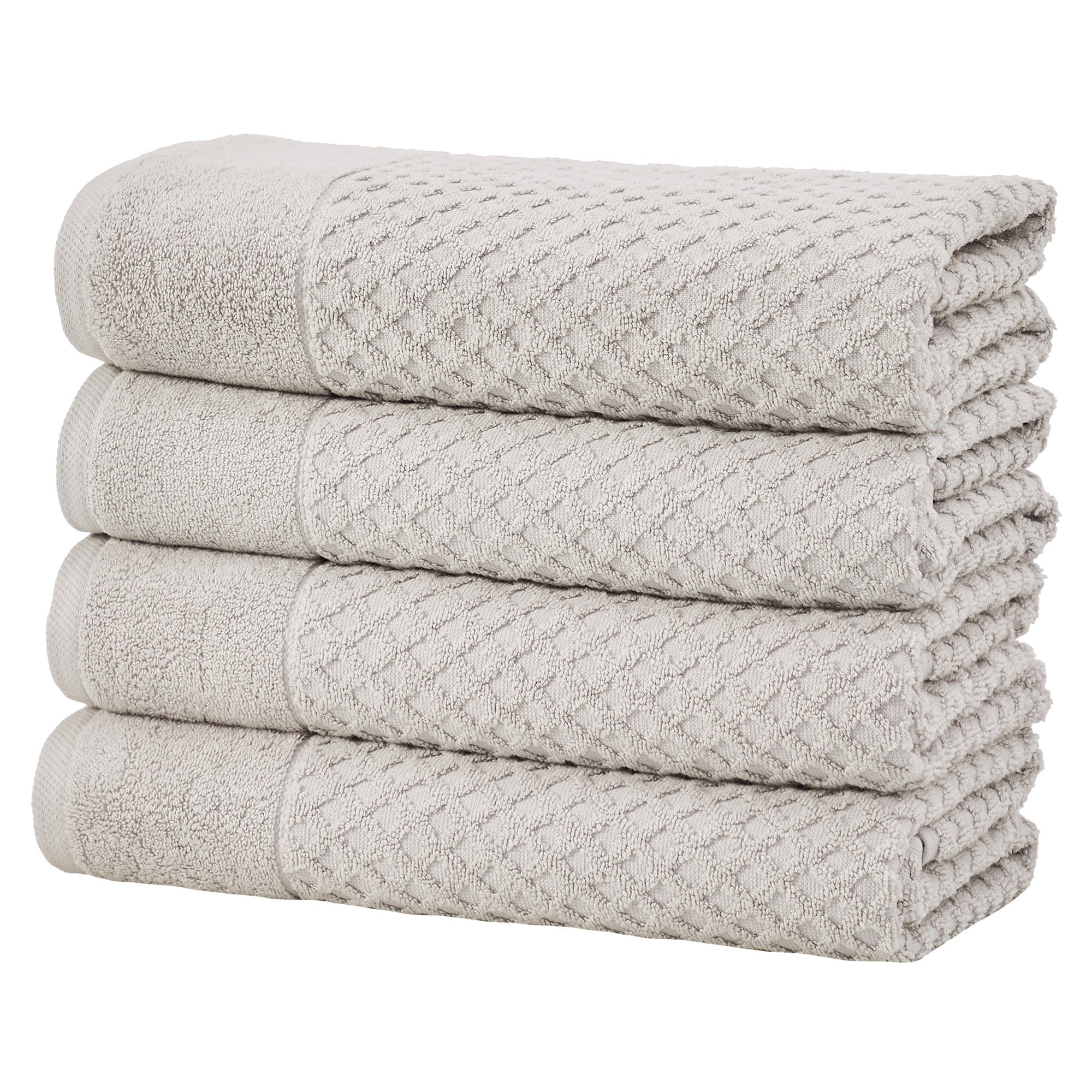 Cotton Diamond Waffle Weave Bath Towel Set