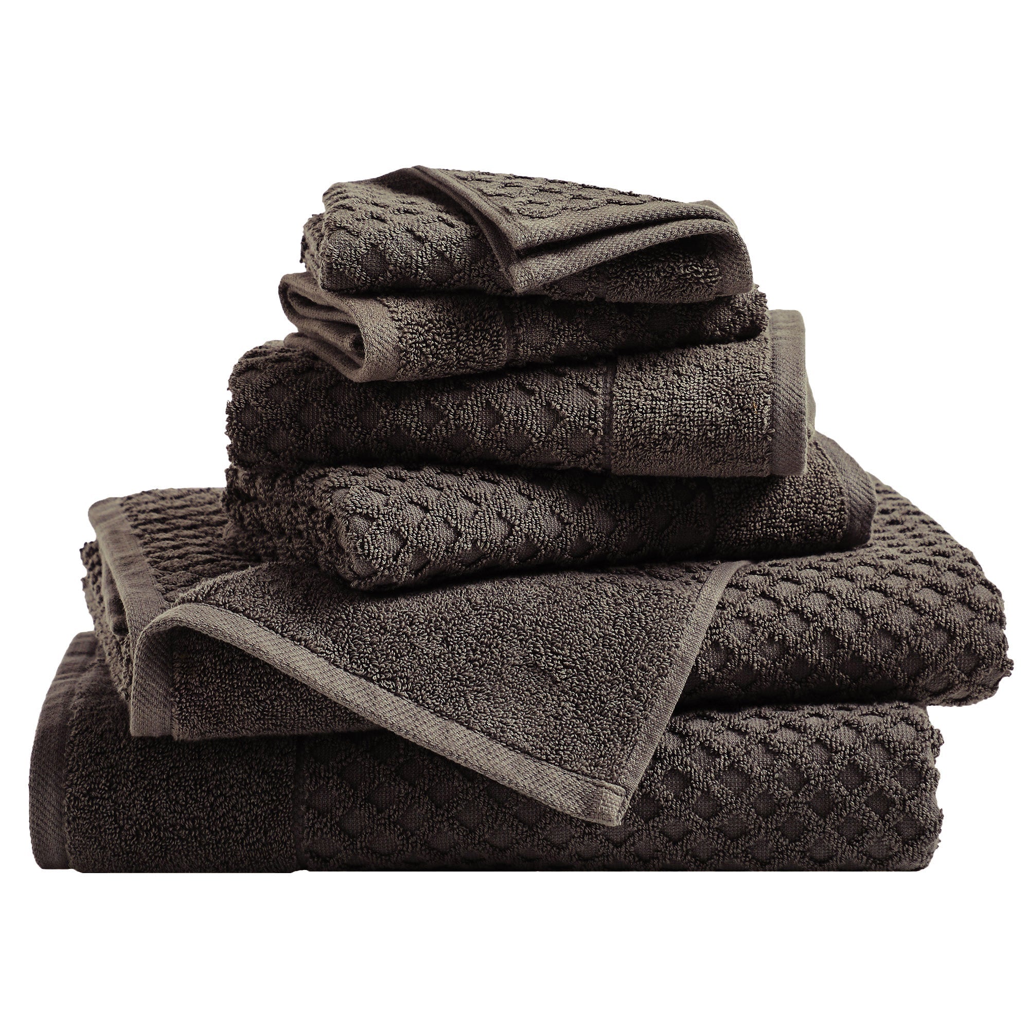 Cotton Diamond Waffle Weave Bath Towel Set